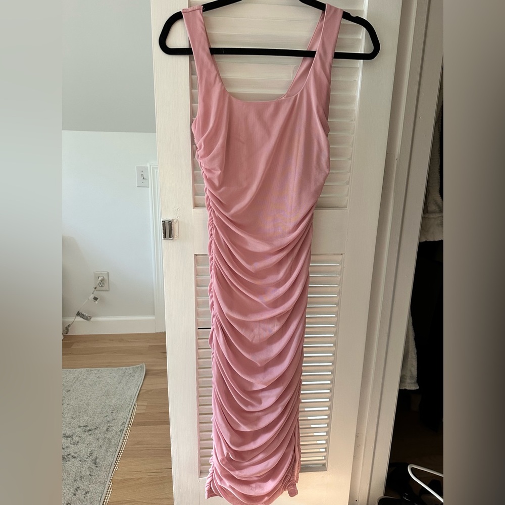 Pink wedding guest dress